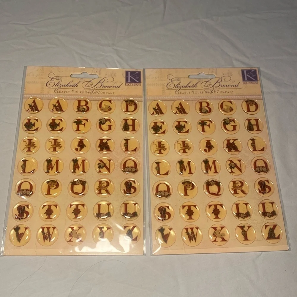 K&Company Holiday Christmas Dimensional Alphabet Stickers 2 Sheets NWT